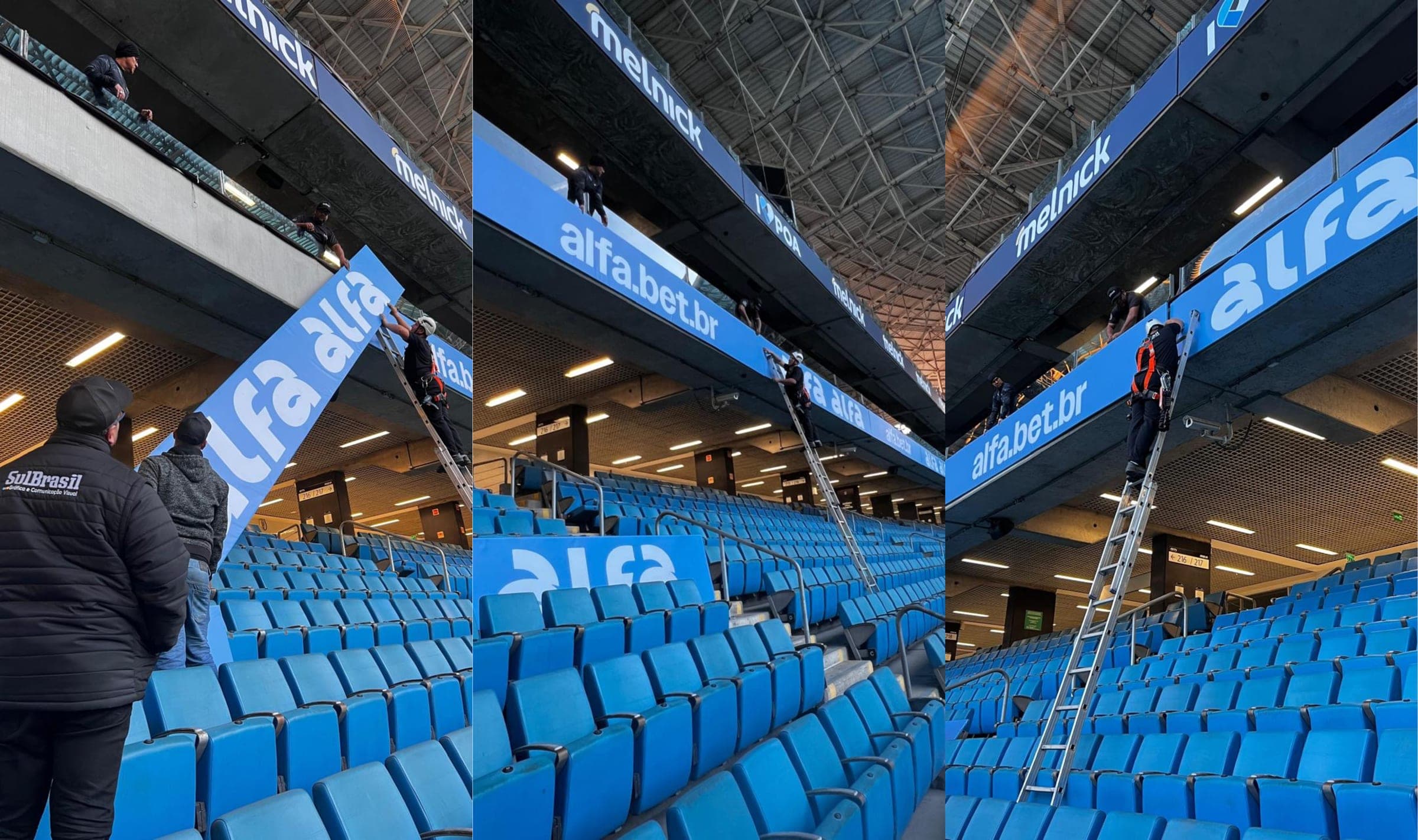 Painéis em Lona na Arena do Grêmio — Projetos Especiais, projeto da SulBrasil